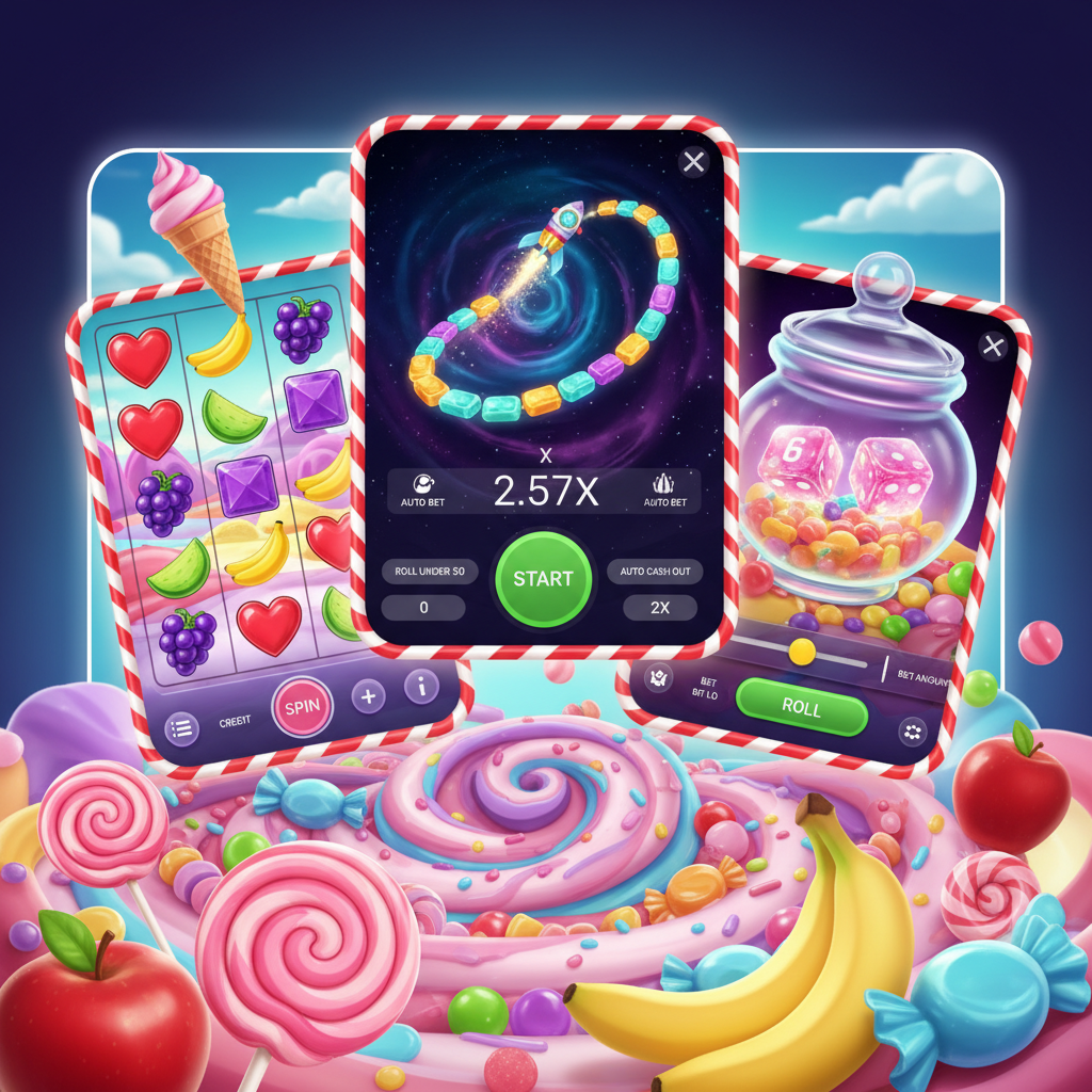 Série Sweet - Jogos de Slots, Crash e Dice